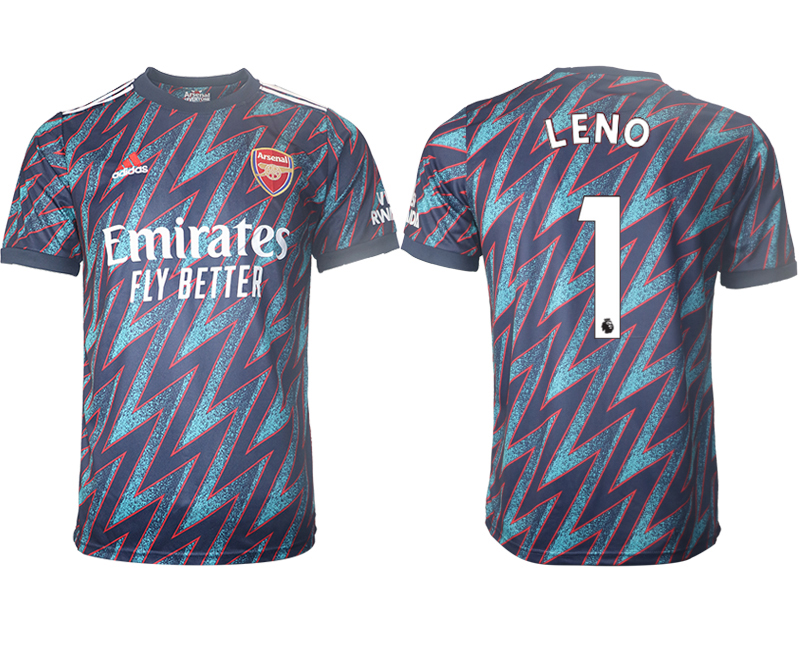 Men 2021-2022 Club Arsenal Second away aaa version blue #1 Soccer Jersey->arsenal jersey->Soccer Club Jersey